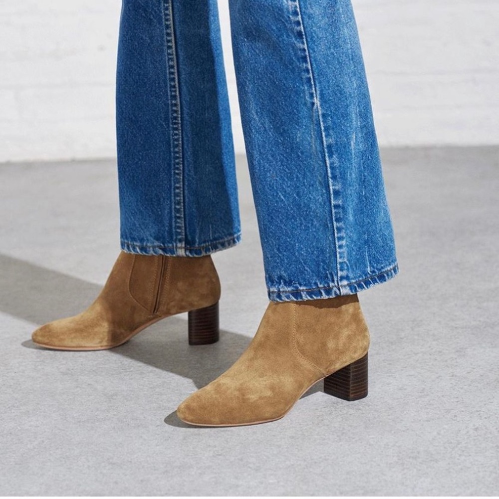 Flash sale! LOEFFLER RANDALL Gema Bootie Bisque Tan Suede